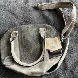 Jaclyn Smith Light Gray Convertible Crossbody Satchel